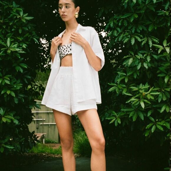 Reformation Nashville Linen Shorts NWT XL - Picture 4 of 5